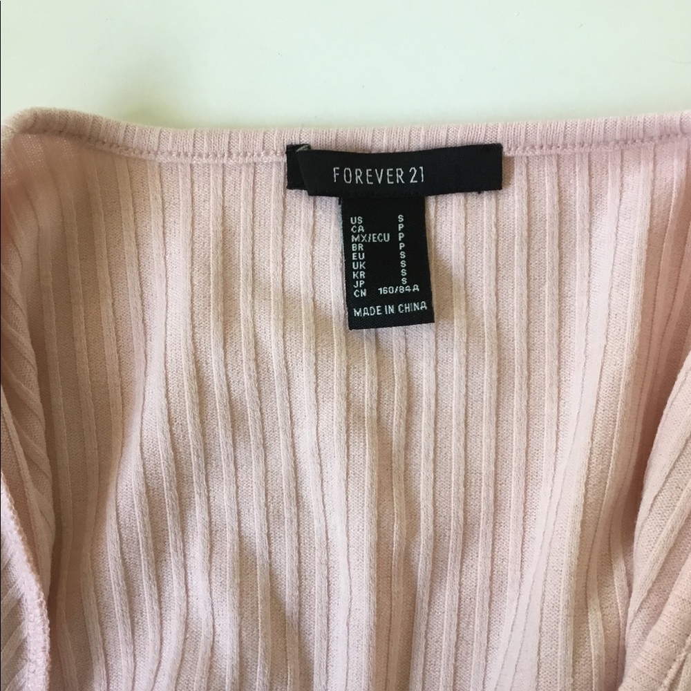 FOREVER 21 Deep V-Neck Button Down/ Size S - Picture 3 of 3